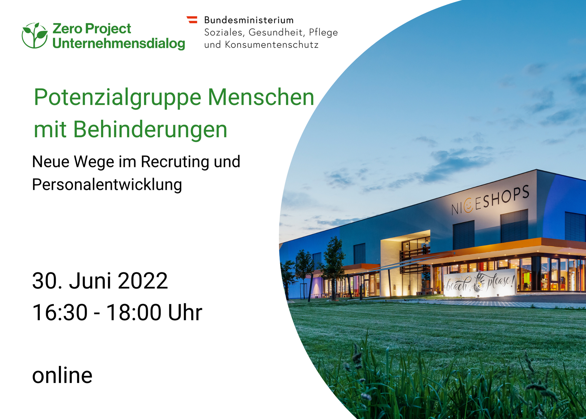 Zero Project Unternehmensdialog in der Steiermark: 30.6. 16:30-18:00 Uhr online